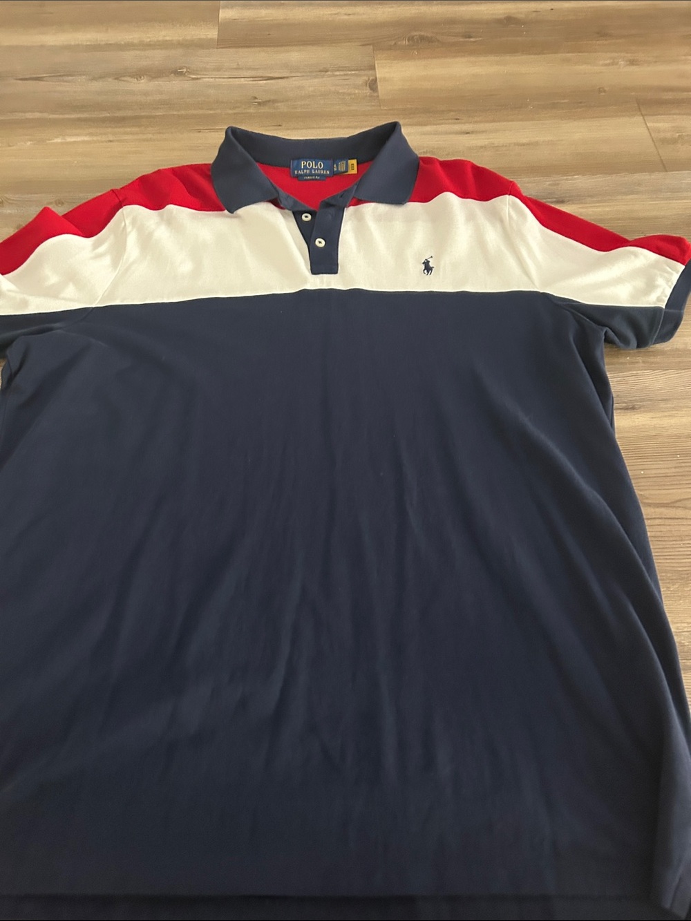 Polo by Ralph Lauren Red, White & Navy Stripe Polo Shirt